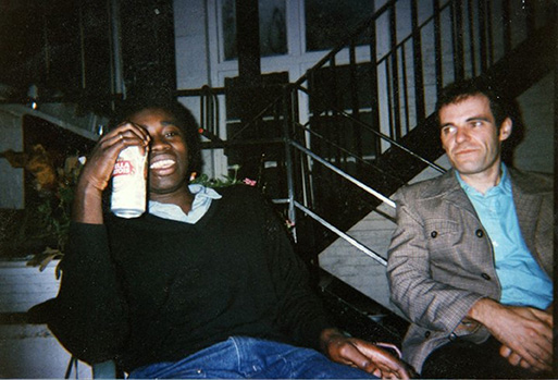 Artists Chris Ofili and Dexter Dalwood (c1996) image courtesy: Anne-Marie Creamer 
