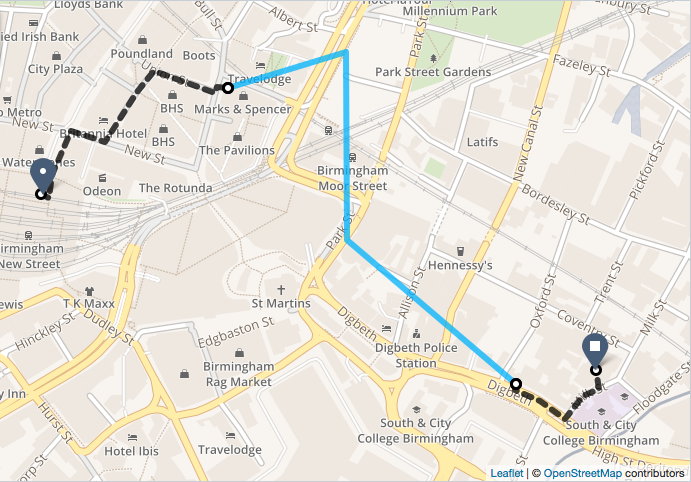 Route X20 Map