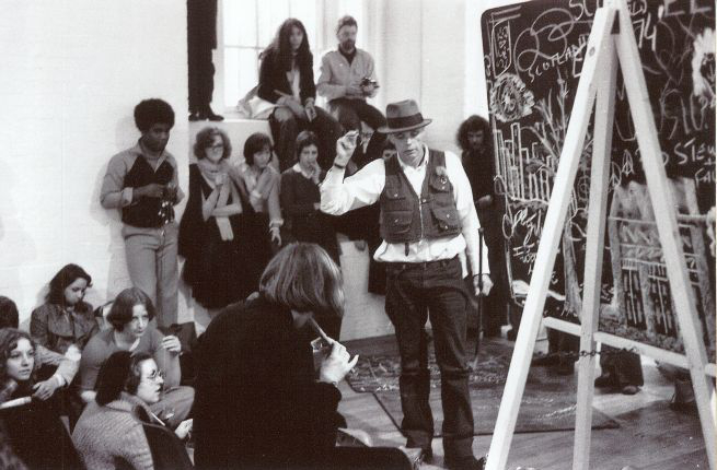 Joseph Beuys and Albrecht D. performance, ICA, 1974