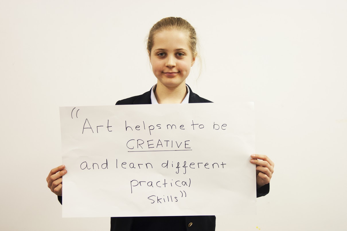 KS3 pupils from a London school give their thoughts about cuts to the arts.