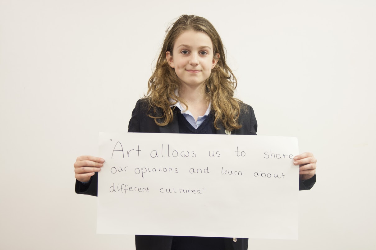KS3 pupils from a London school give their thoughts about cuts to the arts.