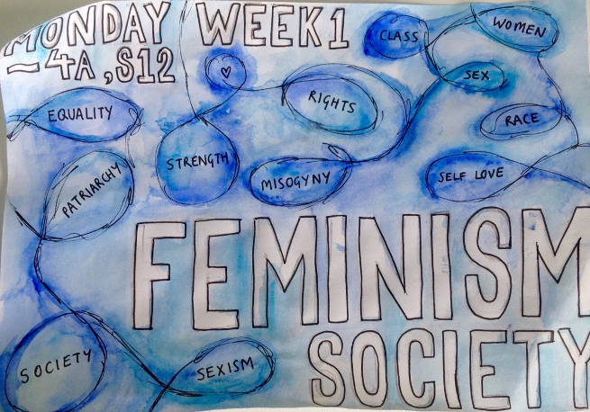 A poster for a feminist society in a London secondary school