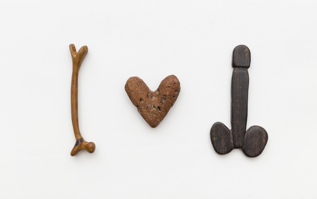 Carved Objects - Heart of Stone (brick), Mahogany