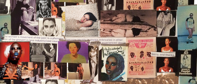 Collage documenting feminist art practice by Arieh Frosh. Source: http://www.skindeepmag.com