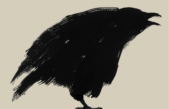 Grief is the Thing with Feathers by Max Porter. Cover detail. 