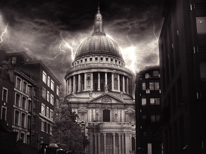 Image: The hurricane approaches St Paul's Cathedral