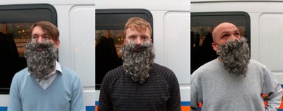 Image: The Hut Project wearing conceptual beards