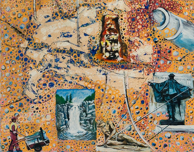 Jeffrey Dennis, The Flowers that Came Again (detail), 2012. 122 x 148 cm, oil & charcoal on linen.