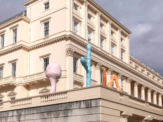 Franz West, Room in London, 2009–10. © 2011 Franz West. Courtesy of Gagosian Gallery. Photo by Mike Bruce