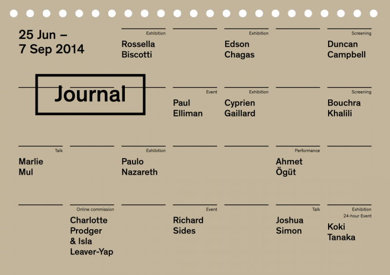Journal Events Programme