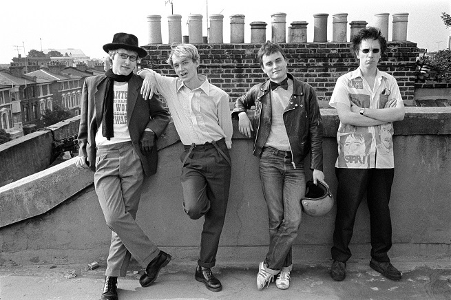 Group image of the band on the roof of John Lydon’s home in Gunter Grove (1978) All images © Dennis Morris - all rights reserved