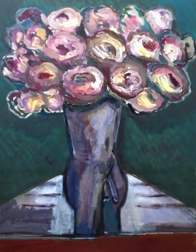 Photo credit: Ansel Krut, Roses, 2016. Oil on canvas. 130 x 110 cm