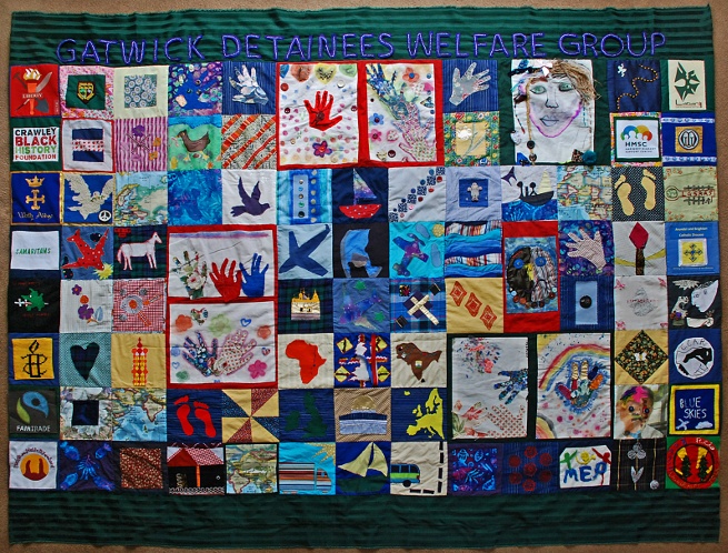 Quilt made by ex-detainees. Courtesy Gatwick Detainees Welfare Group