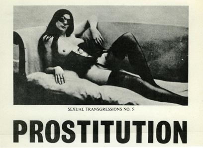 Image: Promotional material for COUM Transmissions’ exhibition Prostitution