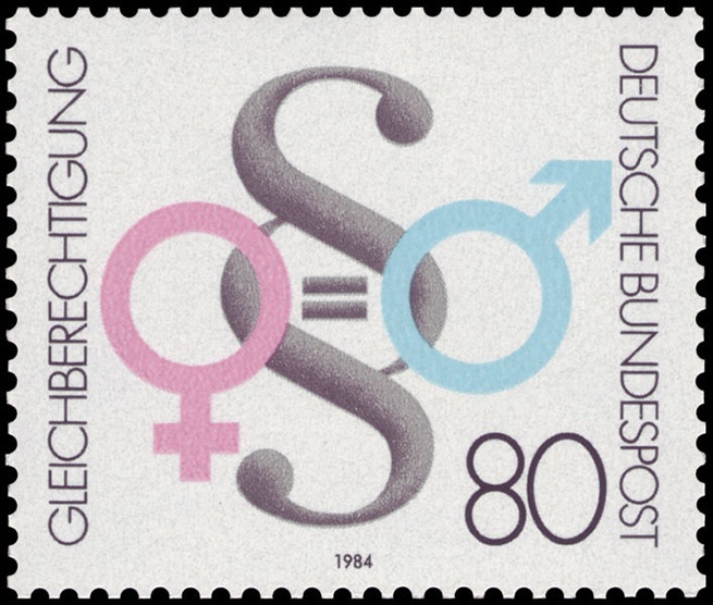 Basics of the democracy, equal rights of men and women, Deutsche Bundespost 1984