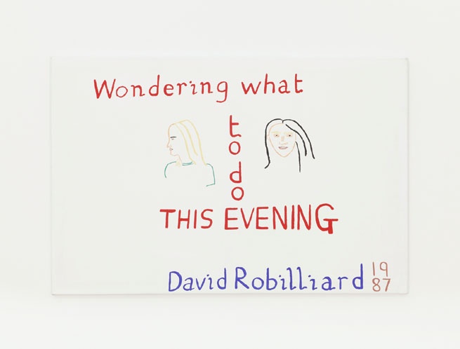David Robilliard, Wondering What to Do this Evening, 1987, acrylic on canvas. Photograph: Paul Knight. Courtesy collection Chris Hall. © The Estate of David Robilliard. All rights reserved. DACS 2014     