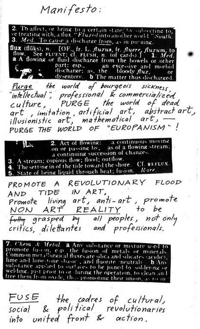 George Maciunas, Manifesto, 1963 © All Rights Reserved 2013 George Maciunas Foundation inc.